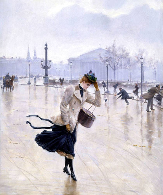 Jour de Vent, vintage artwork by Jean-Georges Beraud, 12x8" (A4) Poster