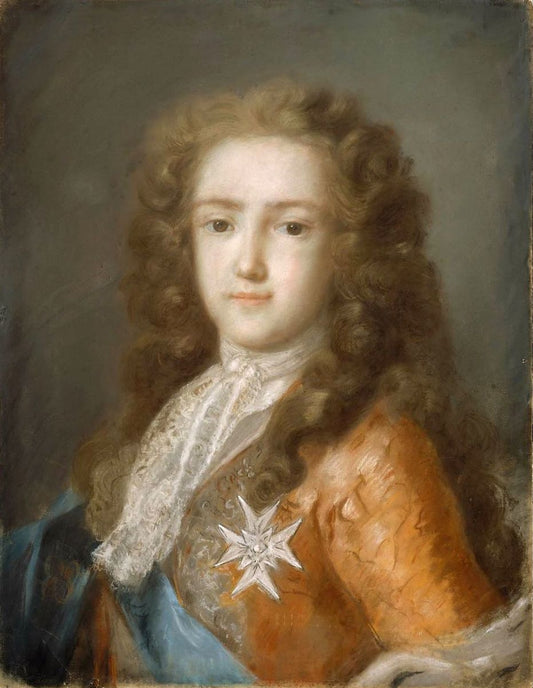 Louis XV as a Young Man, vintage artwork by Rosalba Carriera, 12x8" (A4) Poster