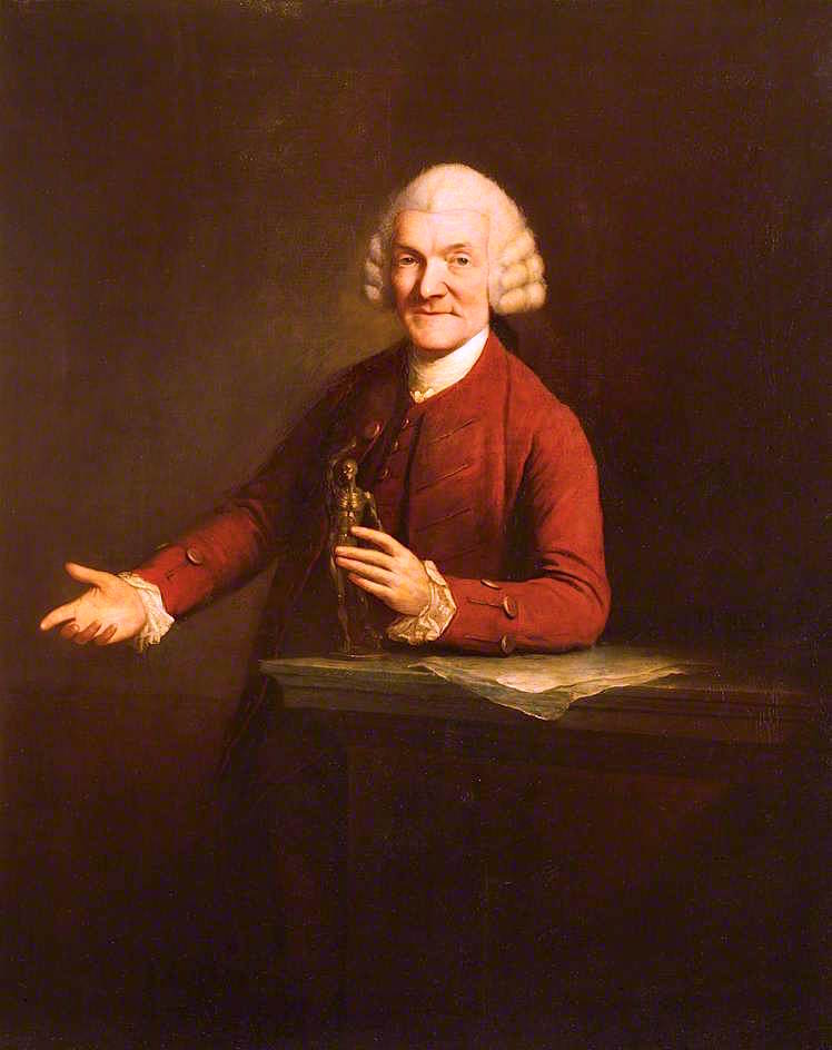 Dr William Hunter, vintage artwork by Mason Chamberlin the Elder, 12x8" (A4) Poster