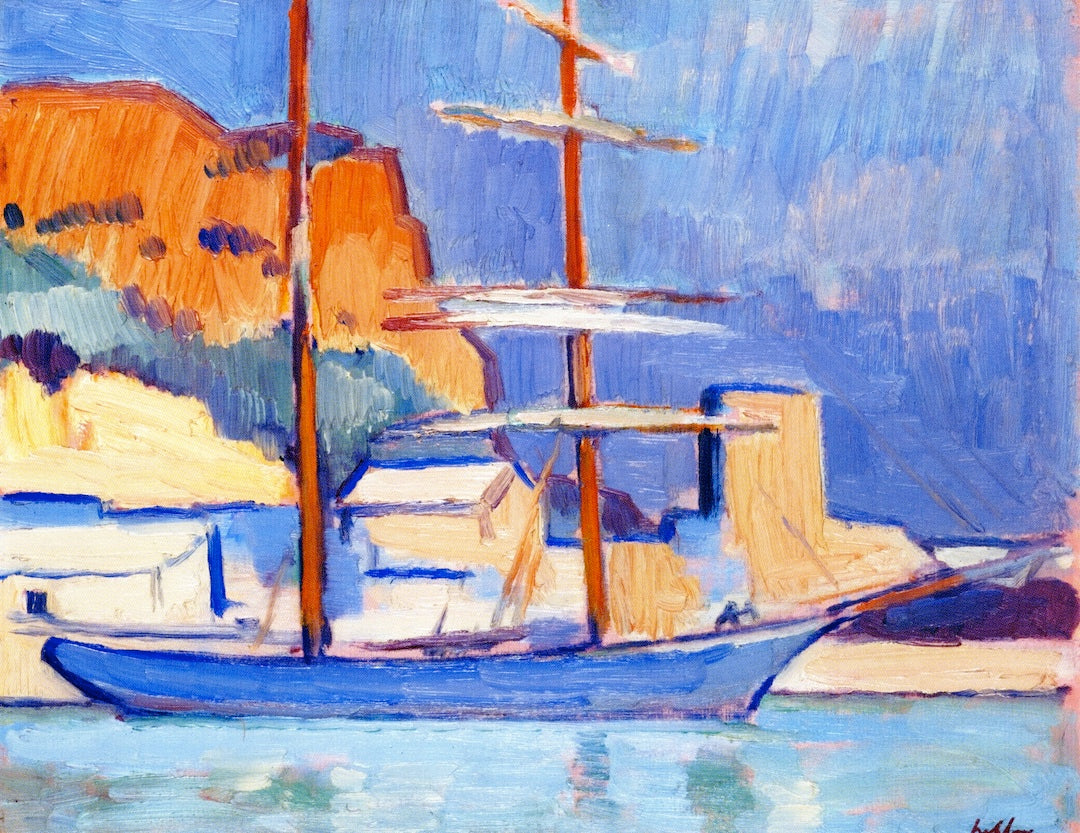The Harbor at Cassis by Samuel John Peploe,16x12(A3) Poster