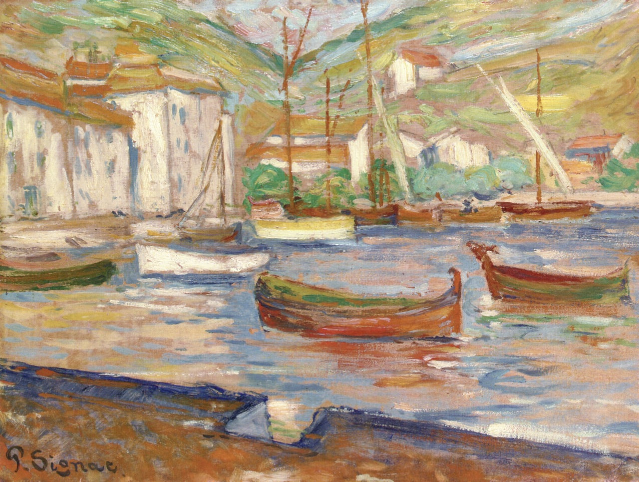Cassis, the Harbor, vintage artwork by Paul Signac, 12x8" (A4) Poster