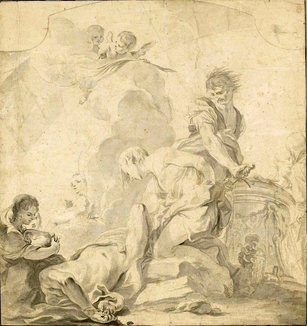 Martyr Scene, vintage artwork by Gianbettino Cignaroli, 12x8" (A4) Poster