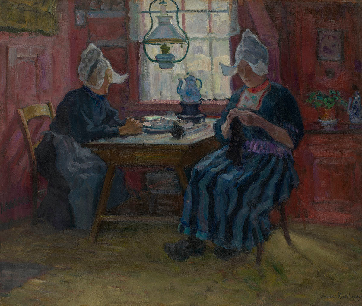 Morning Tea in Brittany by Arnold Borisovich Lakhovsky,16x12(A3) Poster