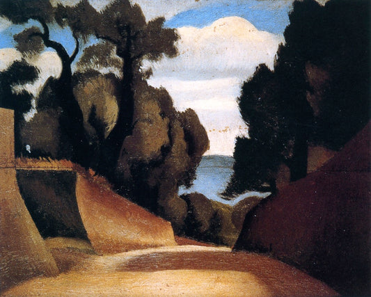 Entrance to the La Fresnaye Villa in Grasse, vintage artwork by Roger de la Fresnaye, 12x8" (A4) Poster