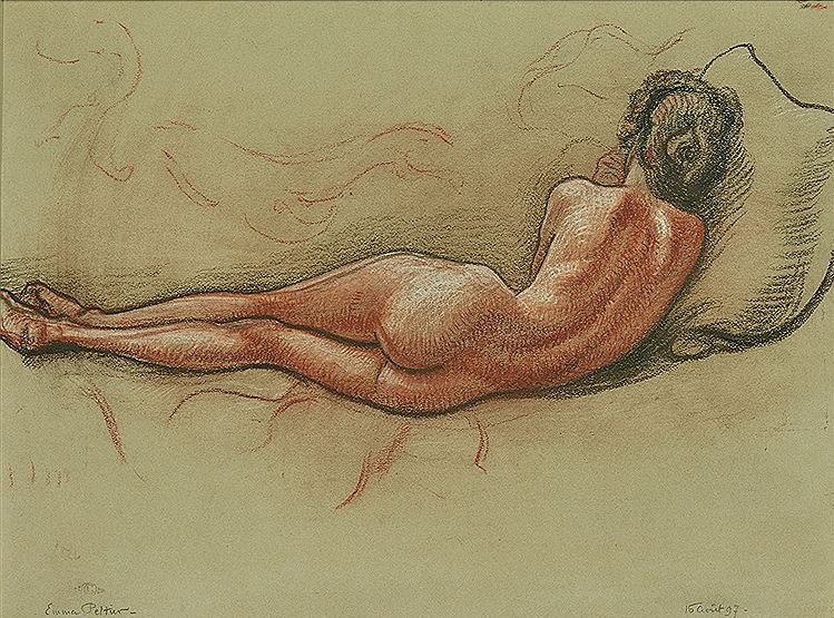 Emma Peltier at Rest by Georges Lemmen,A3(16x12")Poster
