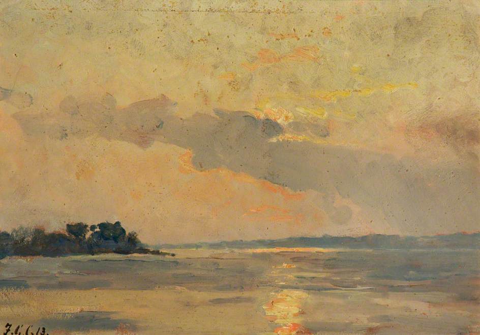 Shotley Point, Stour River, vintage artwork by Frederick George Cotman, 12x8" (A4) Poster