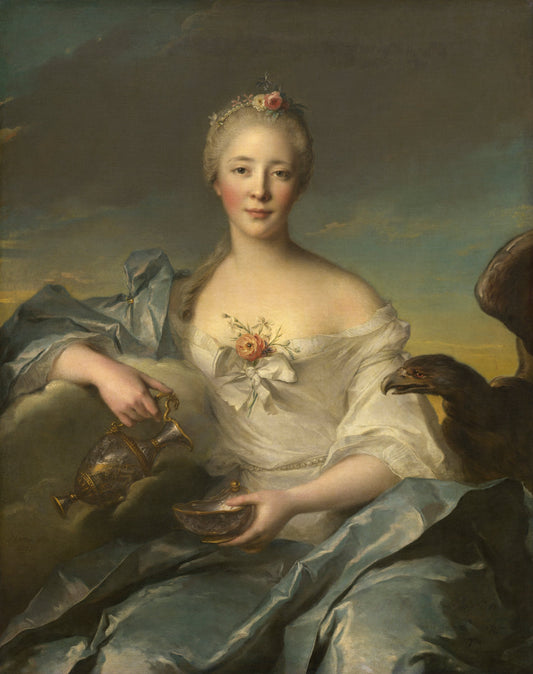 Madame Le Fèvre de Caumartin as Hebe, vintage artwork by Jean-Marc Nattier, 12x8" (A4) Poster