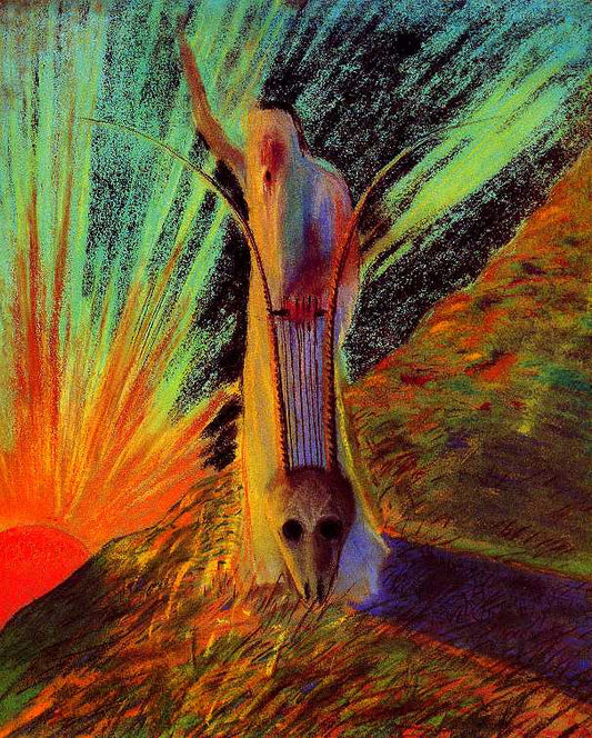 Enchanted City - Morning. Fantasy, vintage artwork by Mikalojus Ciurlionis, 12x8" (A4) Poster