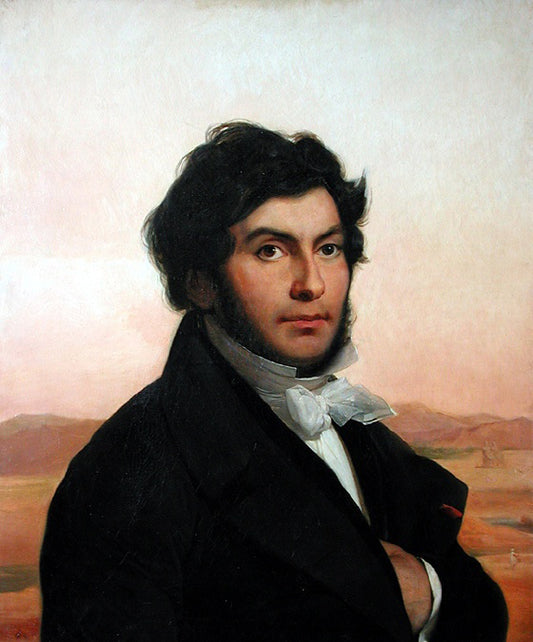 Jean-Francois Champollion, vintage artwork by Leon Cogniet, A3 (16x12") Poster Print