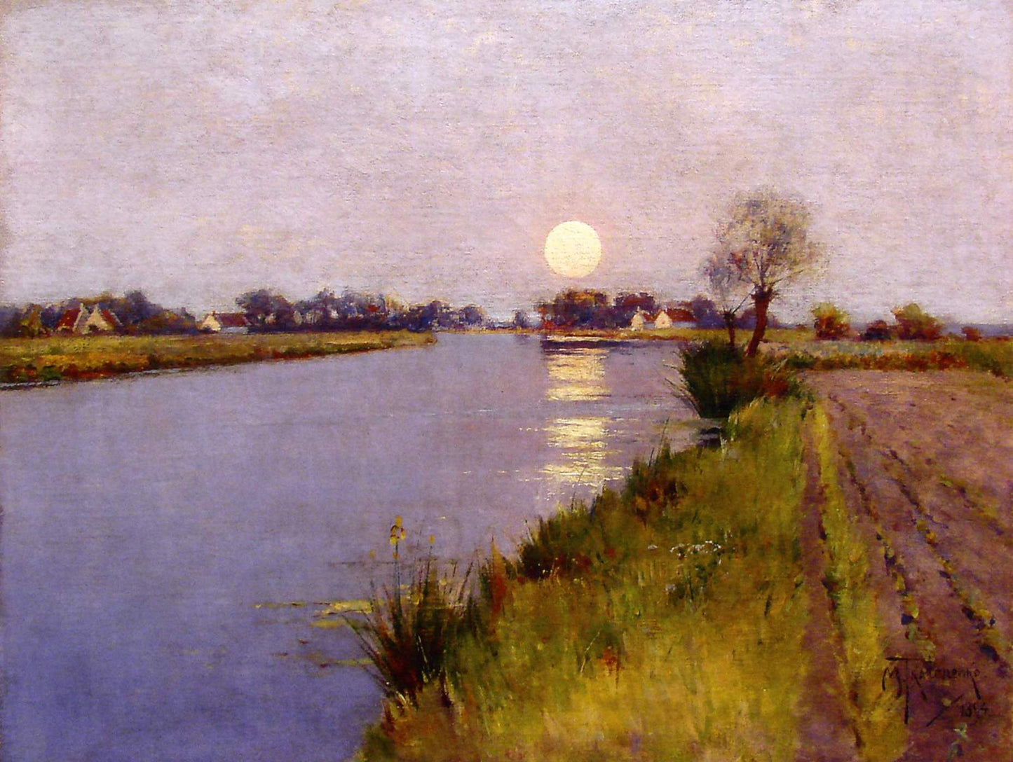 Moonrise by Mikhail Tkachenko,A3(16x12")Poster