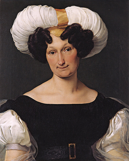 Portrait of Donna Francesca Majnoni d'Intignano dell'Aquafredda, vintage artwork by Francesco Paolo Hayez, A3 (16x12") Poster Print