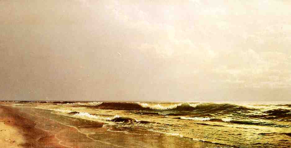 Atlantic Seascape, vintage artwork by William Trost Richards, 12x8" (A4) Poster
