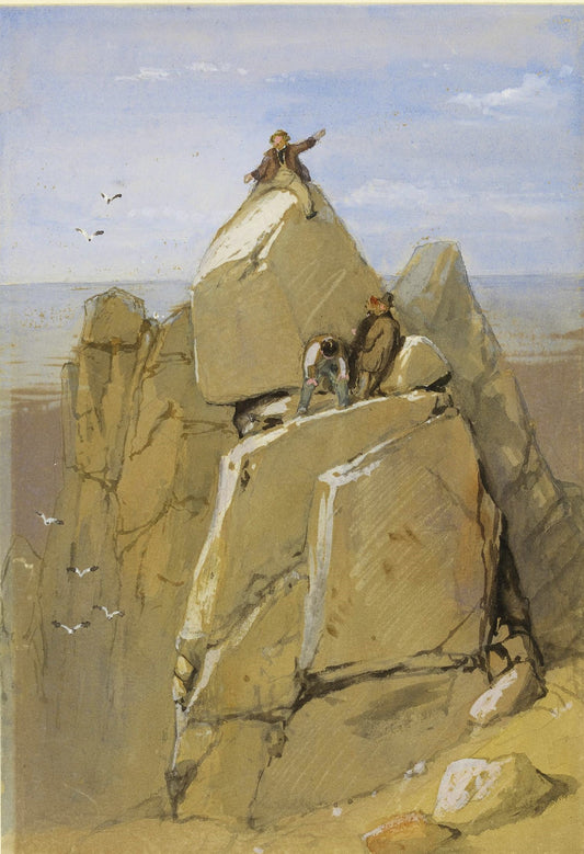 The Logan Rock, vintage artwork by Clarkson Frederick Stanfield, A3 (16x12") Poster Print