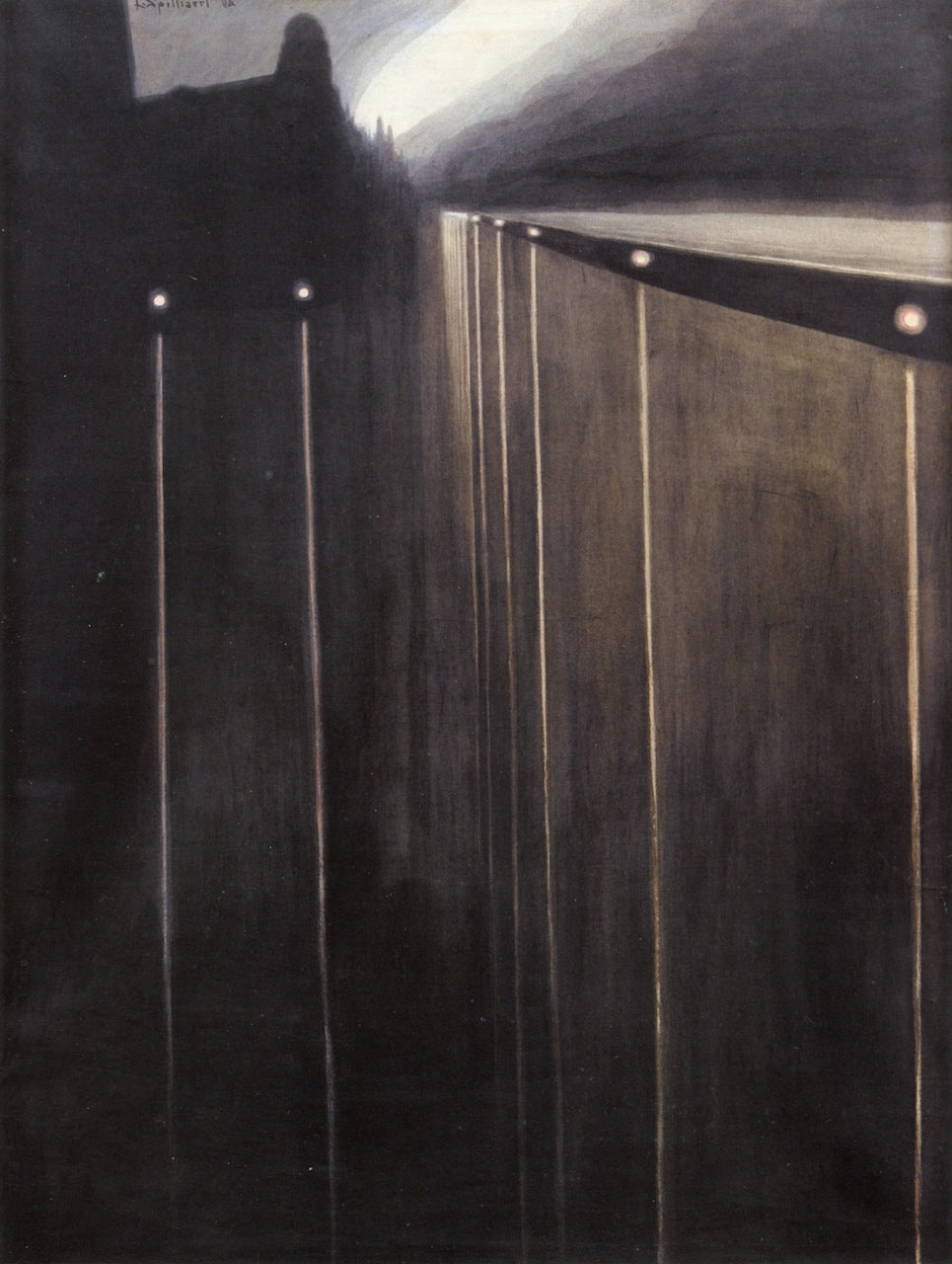 The Ostend Dyke with Lamp Posts by Léon Spilliaert,16x12(A3) Poster