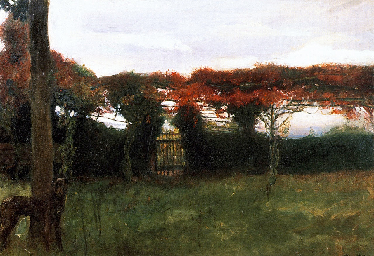 Red Arbor with Dog by Max Slevogt,A3(16x12")Poster