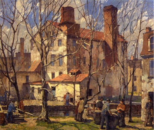 A Day in March, vintage artwork by Robert Spencer, 12x8" (A4) Poster