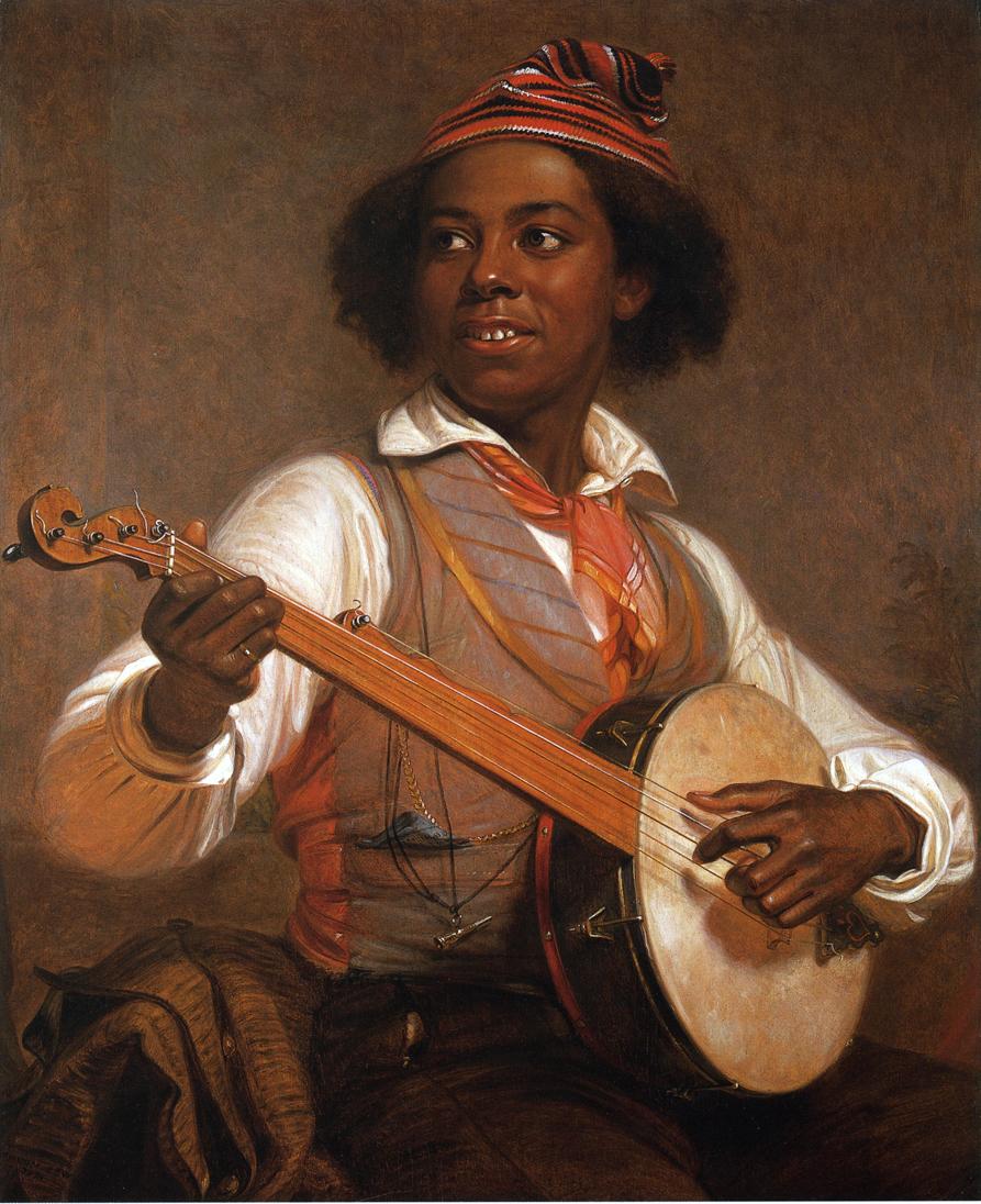 The Banjo Player, vintage artwork by William Sidney Mount, A3 (16x12") Poster Print