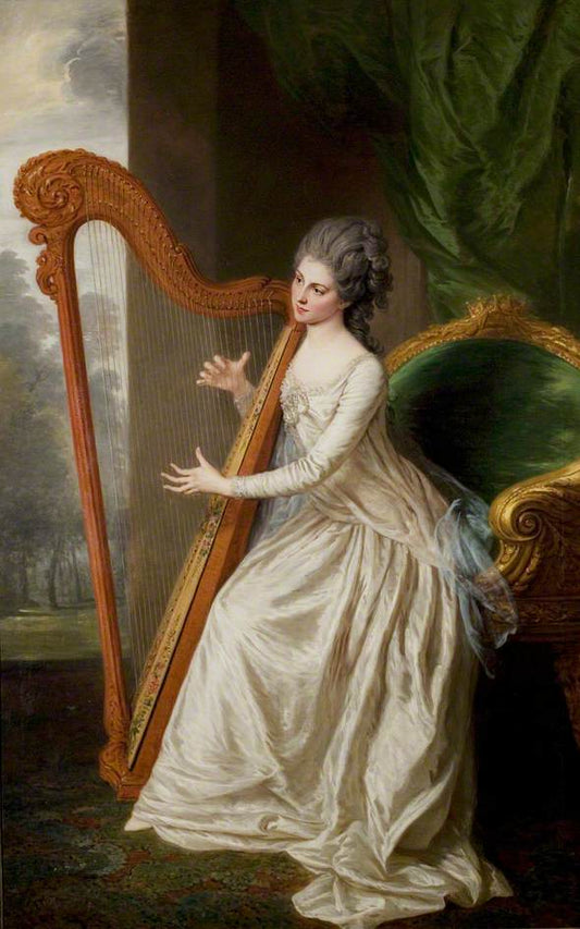 Lady Frances Seymour Conway, Countess of Lincoln, vintage artwork by William Hoare, 12x8" (A4) Poster