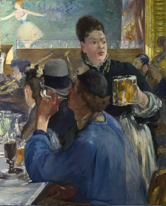 Corner in a Cafe-Concert, vintage artwork by Édouard Manet, 12x8" (A4) Poster