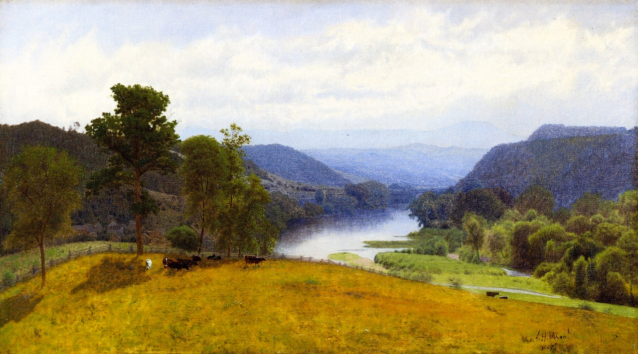 Sunset in the Hills, vintage artwork by Alexander Helwig Wyant, 12x8" (A4) Poster