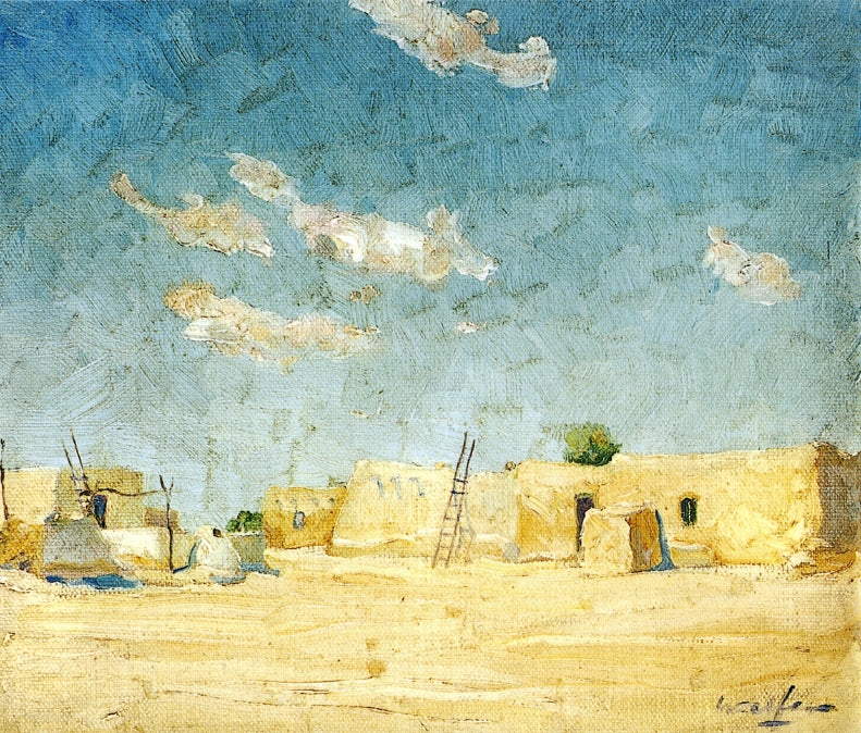 Off the Plaza by Walter Ufer,16x12(A3) Poster