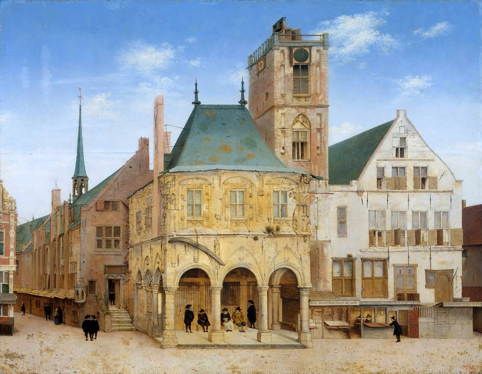The Old Town Hall of Amsterdam, vintage artwork by Pieter Saenredam, 12x8" (A4) Poster