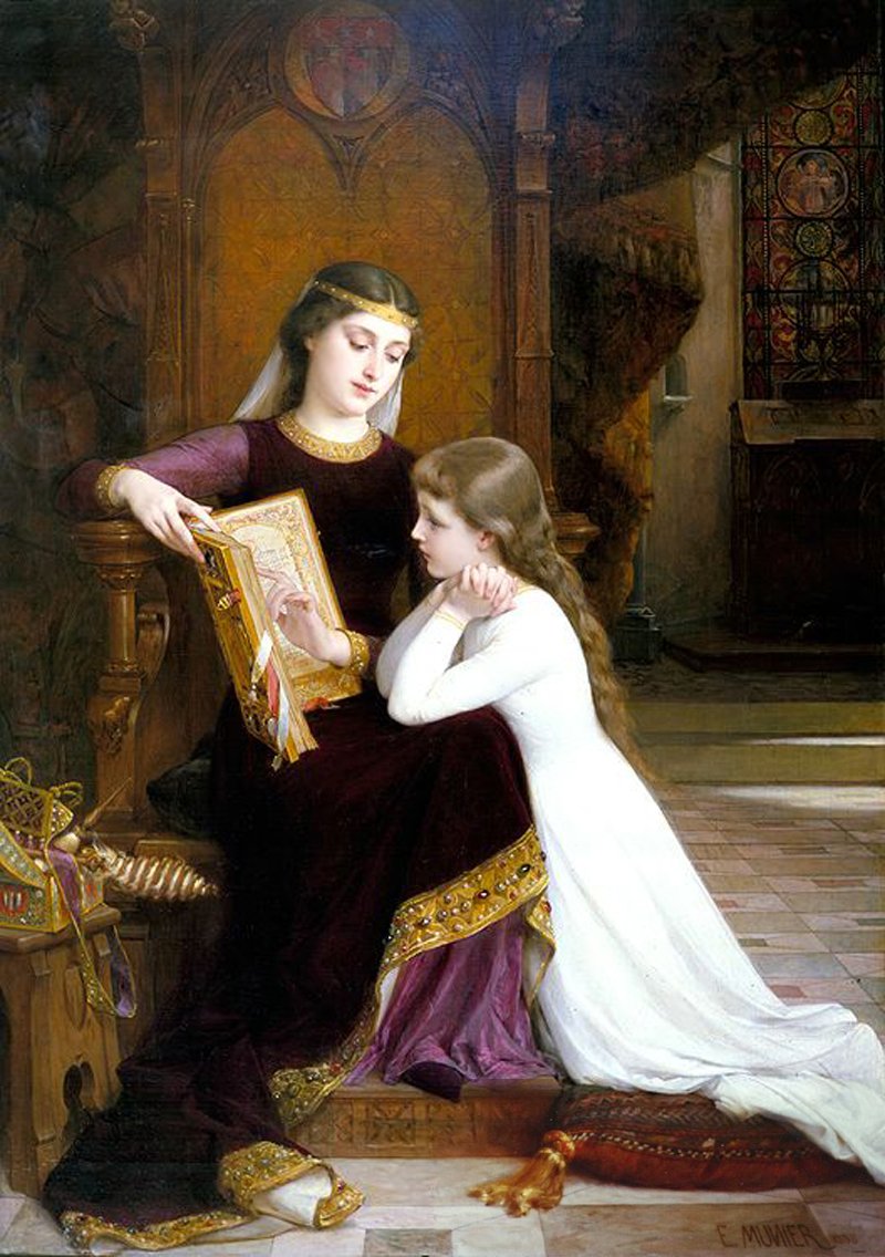 Long Ago, vintage artwork by Émile Munier, 12x8" (A4) Poster