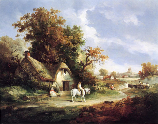 A Country Idyll, vintage artwork by Thomas Hand, 12x8" (A4) Poster