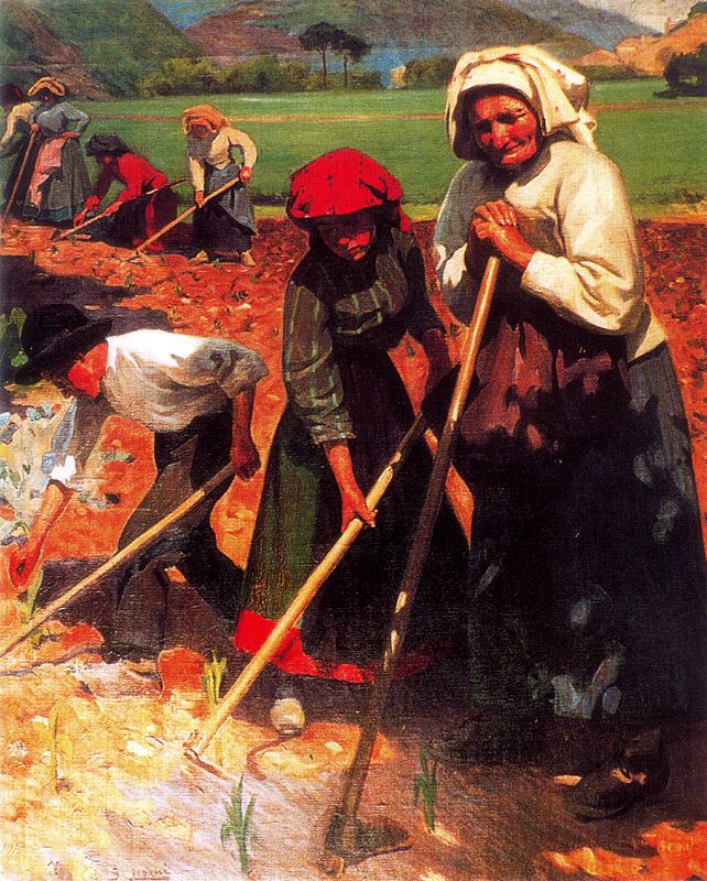 Trabajando en el Campo by Ignacio Díaz Olano,A3(16x12")Poster