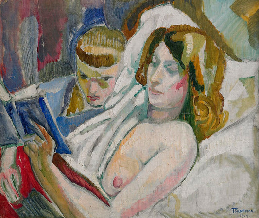 Storytime, vintage artwork by Axel Torneman, 12x8" (A4) Poster