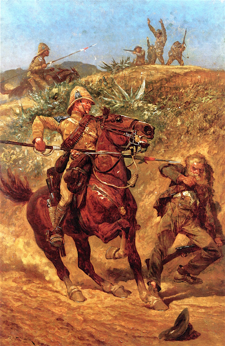 The Boer War, vintage artwork by Richard Caton Woodville, 12x8" (A4) Poster