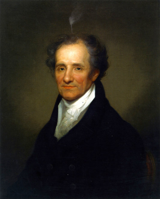 Dominique Vivant Denon, vintage artwork by Rembrandt Peale, 12x8" (A4) Poster