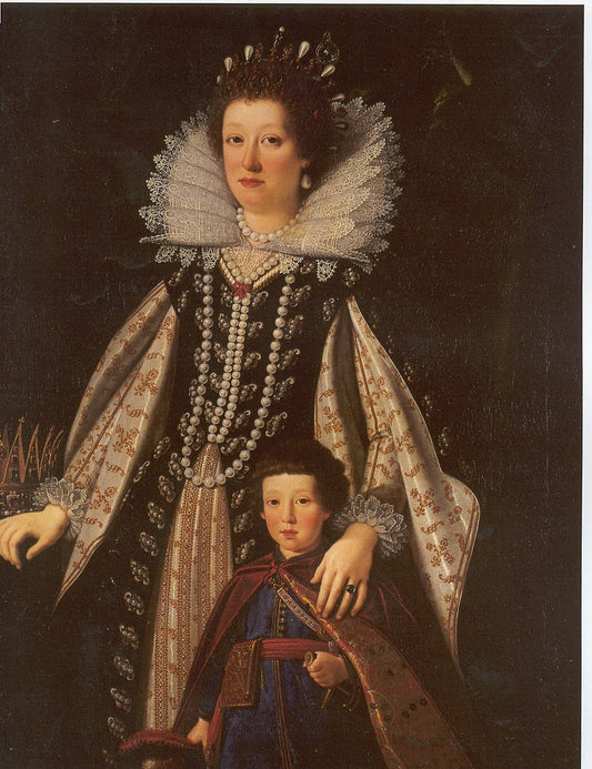 Maria Magdalena van Oostenrijk, vintage artwork by Justus Sustermans, 12x8" (A4) Poster