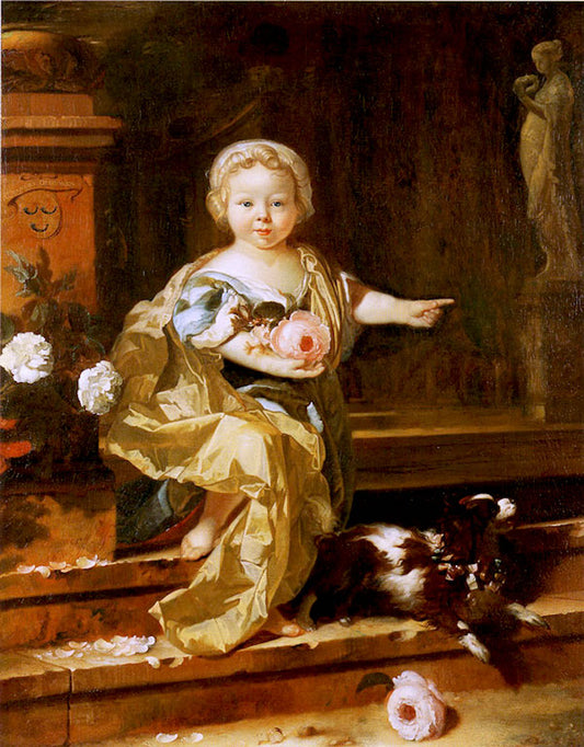 Portrait of Cunera Oltshoorn, vintage artwork by Adriaen van der Werff, 12x8" (A4) Poster