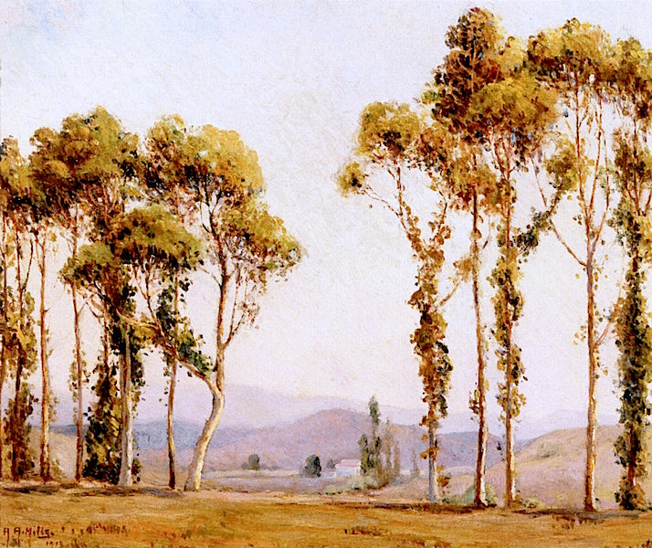 Morning Light, Verdugo Road, Los Angeles, vintage artwork by Anna Althea Hills, 12x8" (A4) Poster
