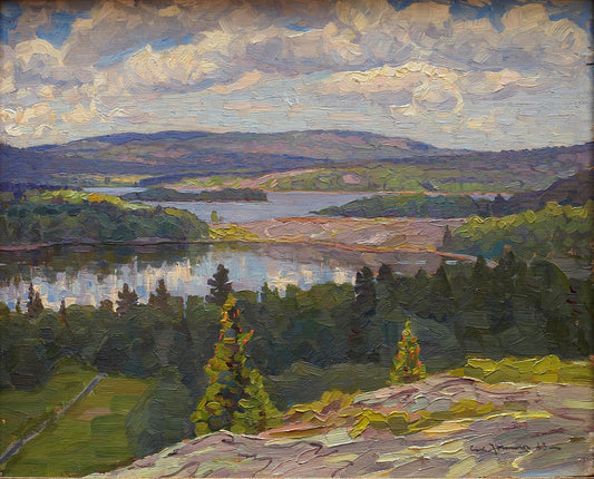 Summer Day, Angermanland, vintage artwork by Carl Johansson, 12x8" (A4) Poster