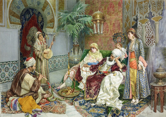 The Snake Charmer by Ettore Simonetti,A3(16x12")Poster