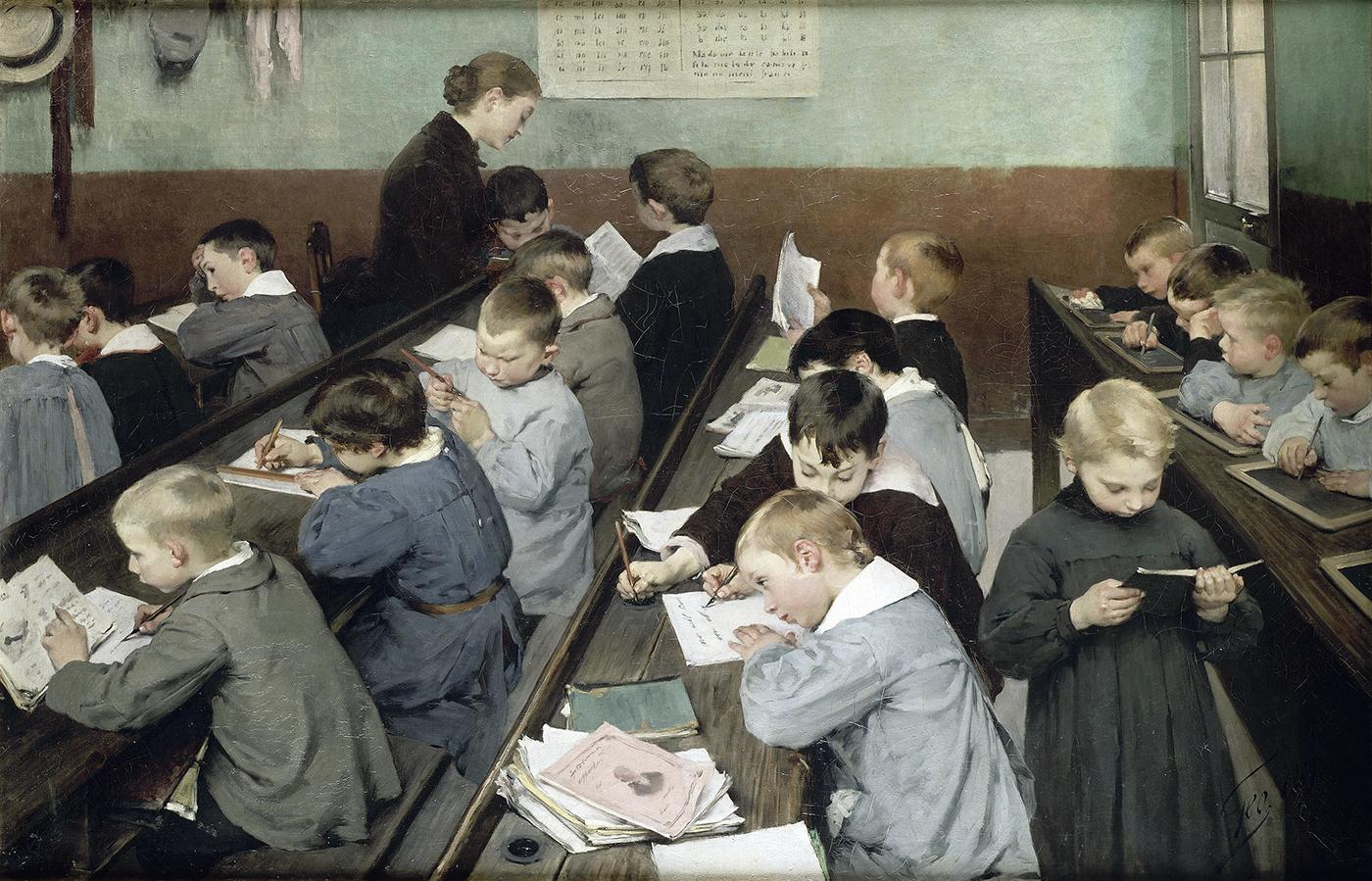 ructions for the young Children by Henri Jules Jean Geoffroy,A3(16x12")Poster