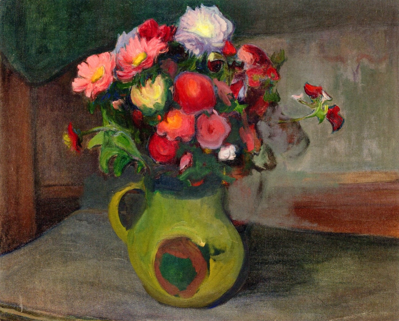 Asters in a Pitcher by Wladyslaw Slewinski,A3(16x12")Poster