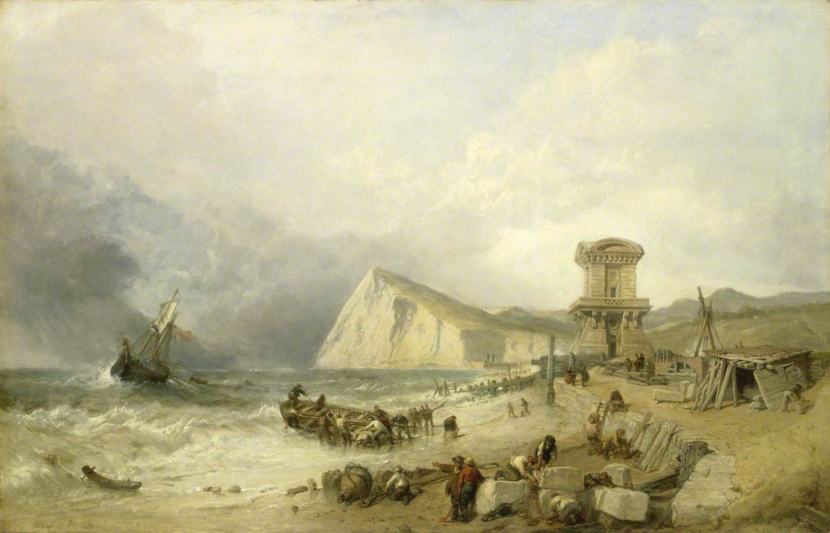 Shakespeare Cliff, Dover, 1849, vintage artwork by Clarkson Frederick Stanfield, A3 (16x12") Poster Print