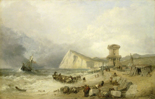 Shakespeare Cliff, Dover, 1849, vintage artwork by Clarkson Frederick Stanfield, A3 (16x12") Poster Print