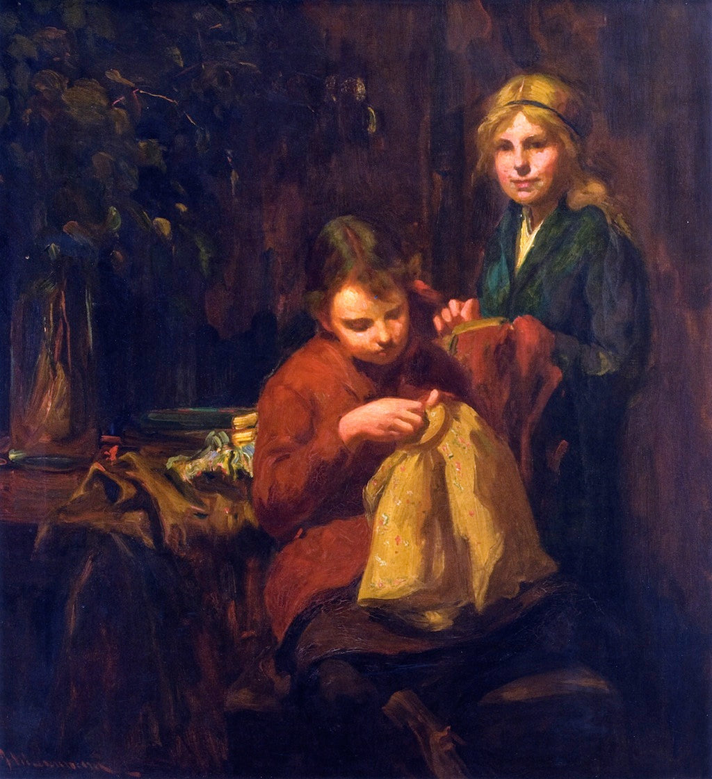 The Embroiderers by Jean Mannheim,A3(16x12")Poster