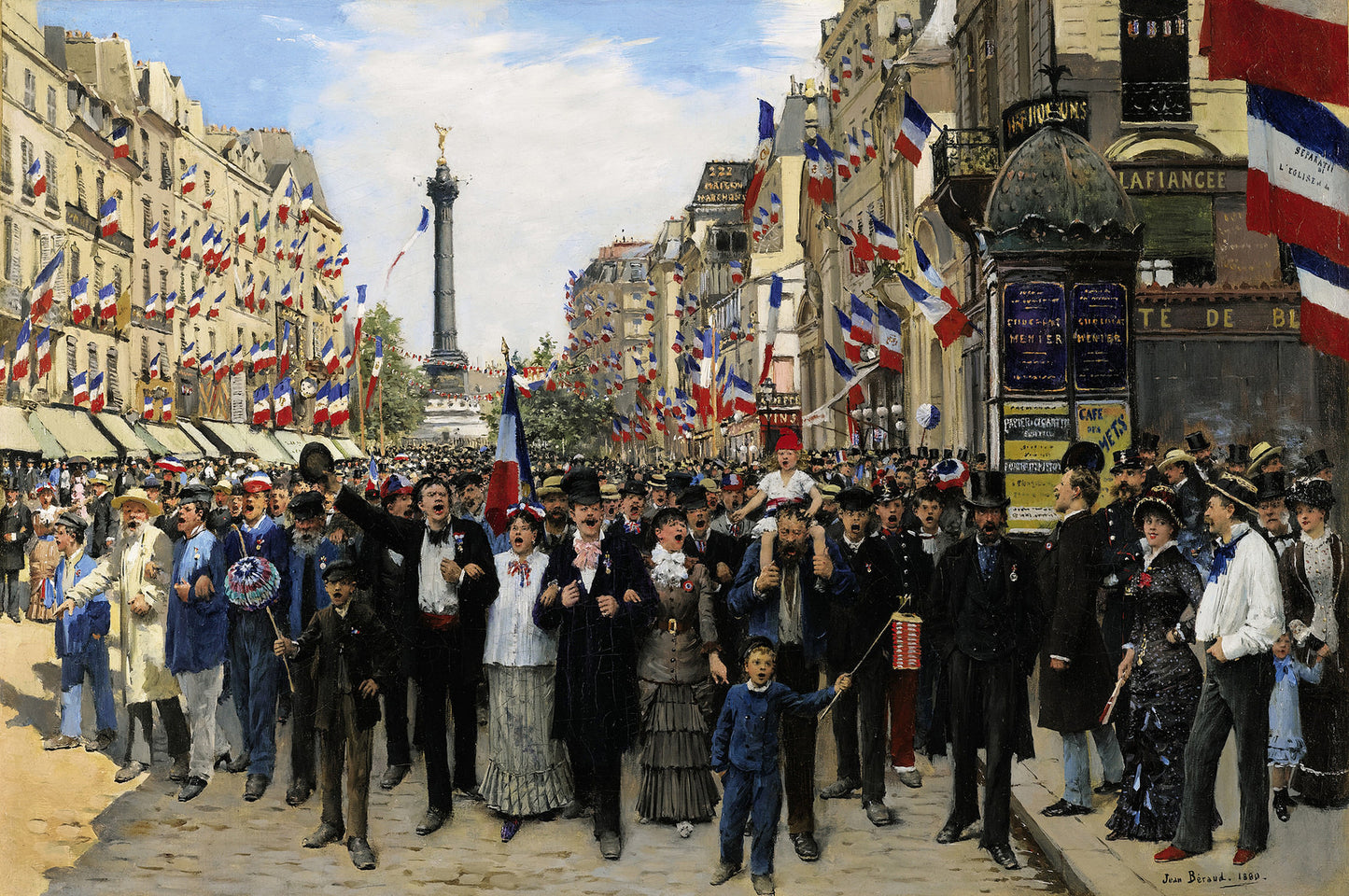 La Marseillaise, vintage artwork by Jean-Georges Beraud, 12x8" (A4) Poster