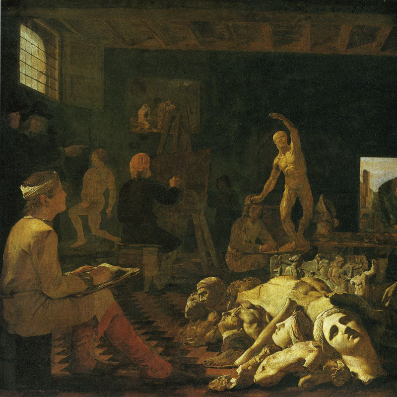 A Painter's Studio, vintage artwork by Michiel Sweerts, 12x8" (A4) Poster