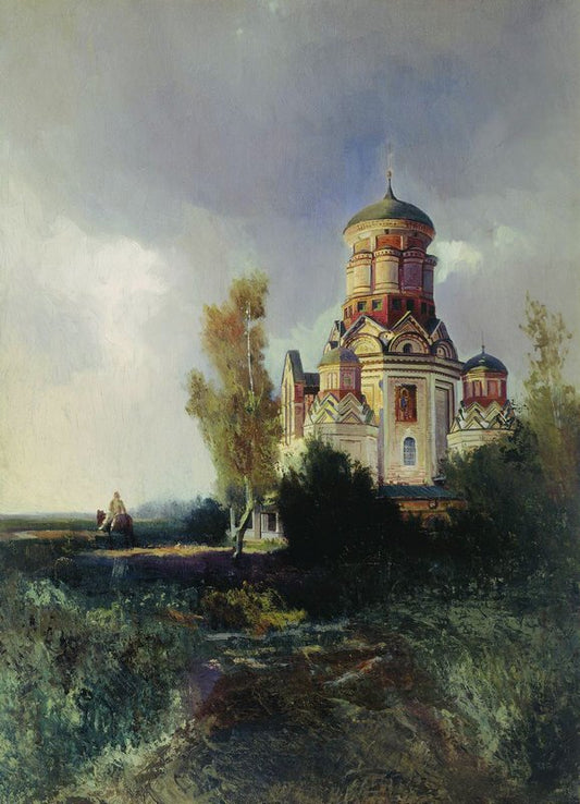 A Church in Kolomenskoye near Moscow, vintage artwork by Nikolai Makovsky, 12x8" (A4) Poster