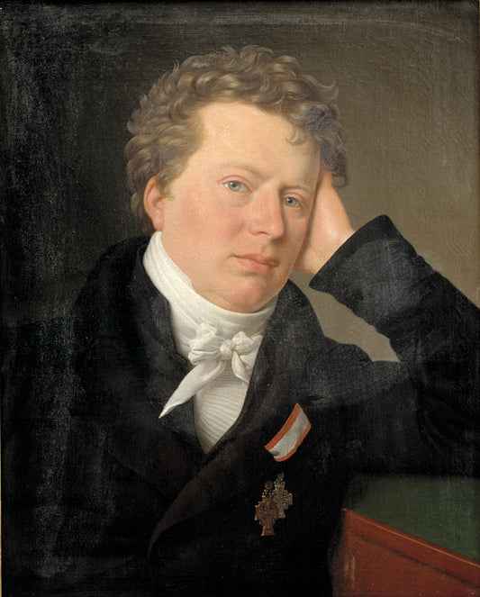 Portrait of Anders Sandøe Ørsted, vintage artwork by Christoffer Wilhelm Eckersberg, 12x8" (A4) Poster