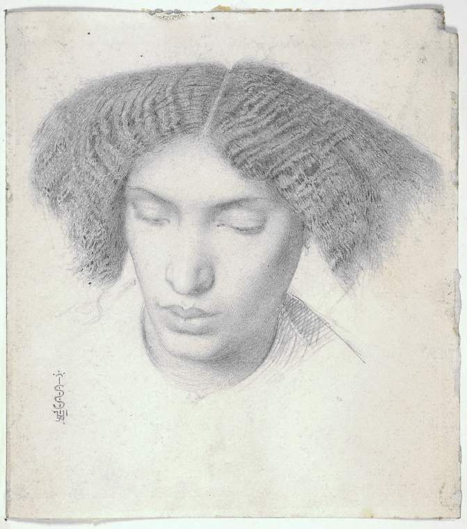 Portrait of Mrs Fanny C.h.n., vintage artwork by Simeon Solomon, 12x8" (A4) Poster