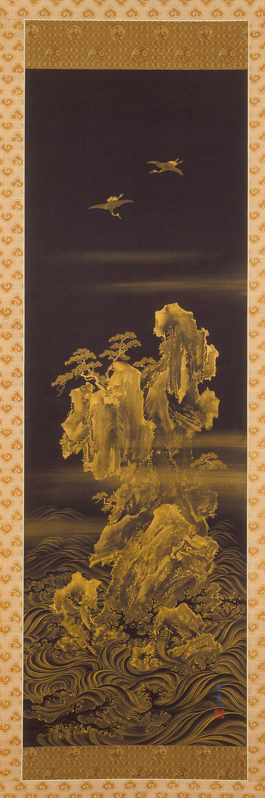 Isle of the Imortals, vintage artwork by Suzuki Kiitsu, A3 (16x12") Poster Print