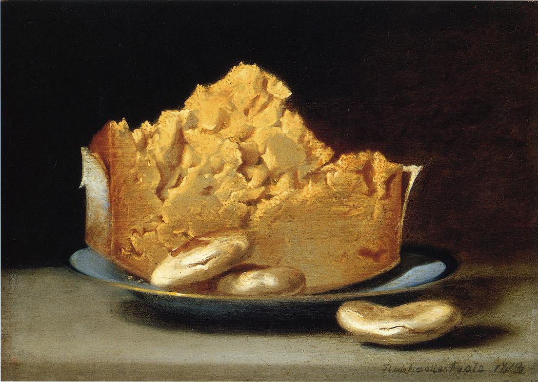 Cheese and Three Crakers, vintage artwork by Raphaelle Peale, 12x8" (A4) Poster