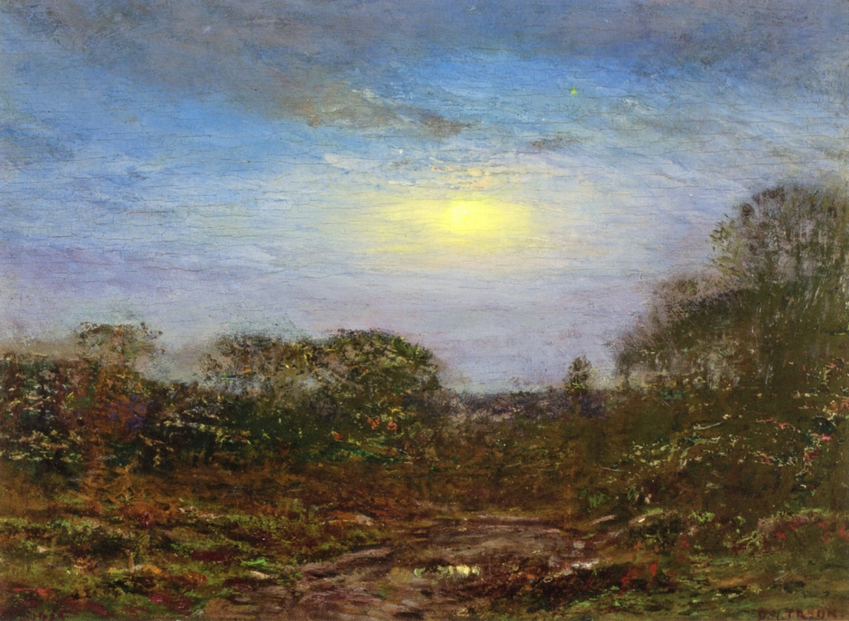 Moonrise, vintage artwork by Dwight W. Tryon, 12x8" (A4) Poster